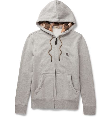 burberry brit cotton-blend jersey zip-up hoodie|Men’s Designer Hoodies & Sweatshirts .